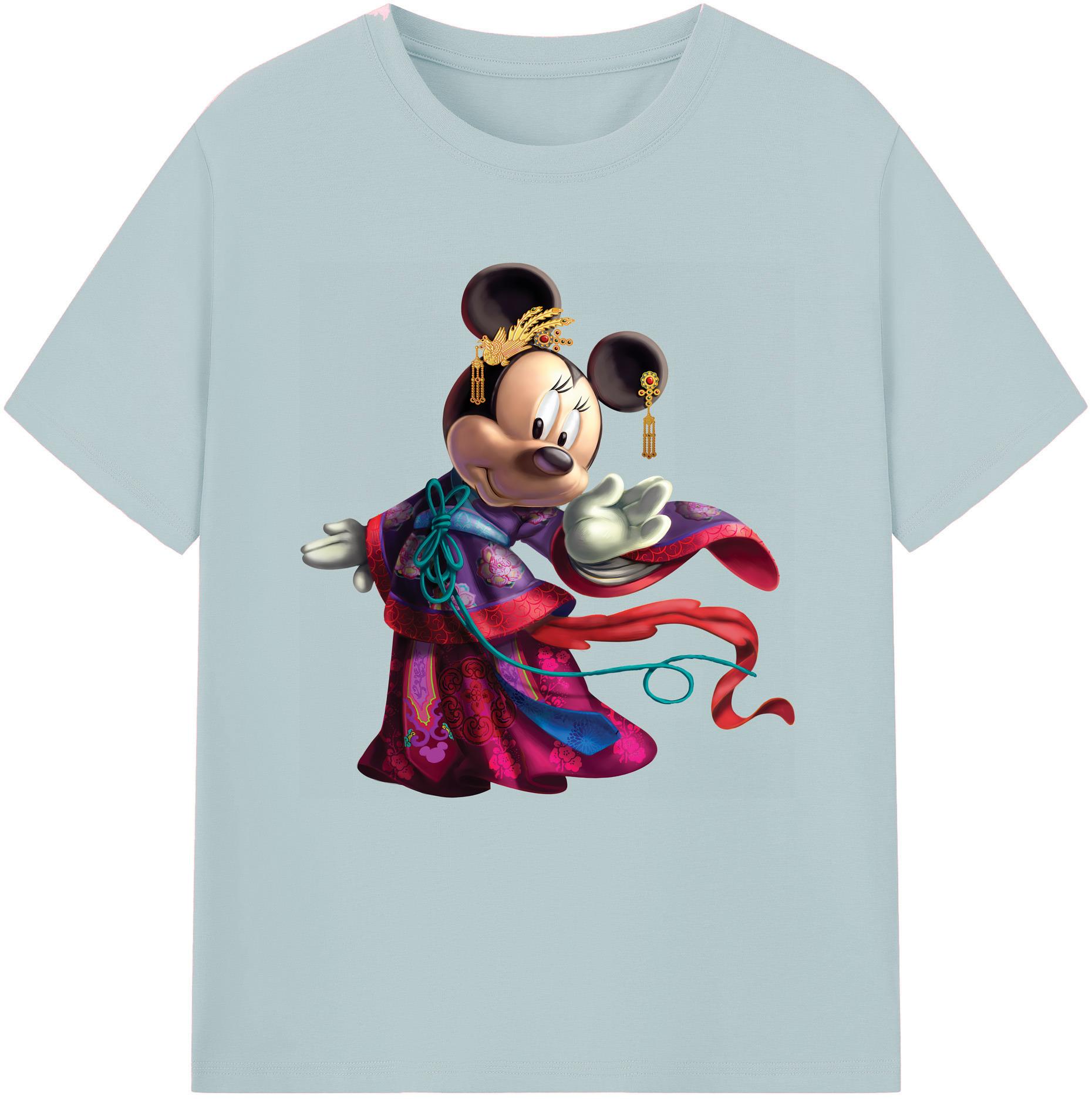 （画像用） ミッキーマウス Mickey Mouse 綿100％半袖Tシャツ（フロントプリント）